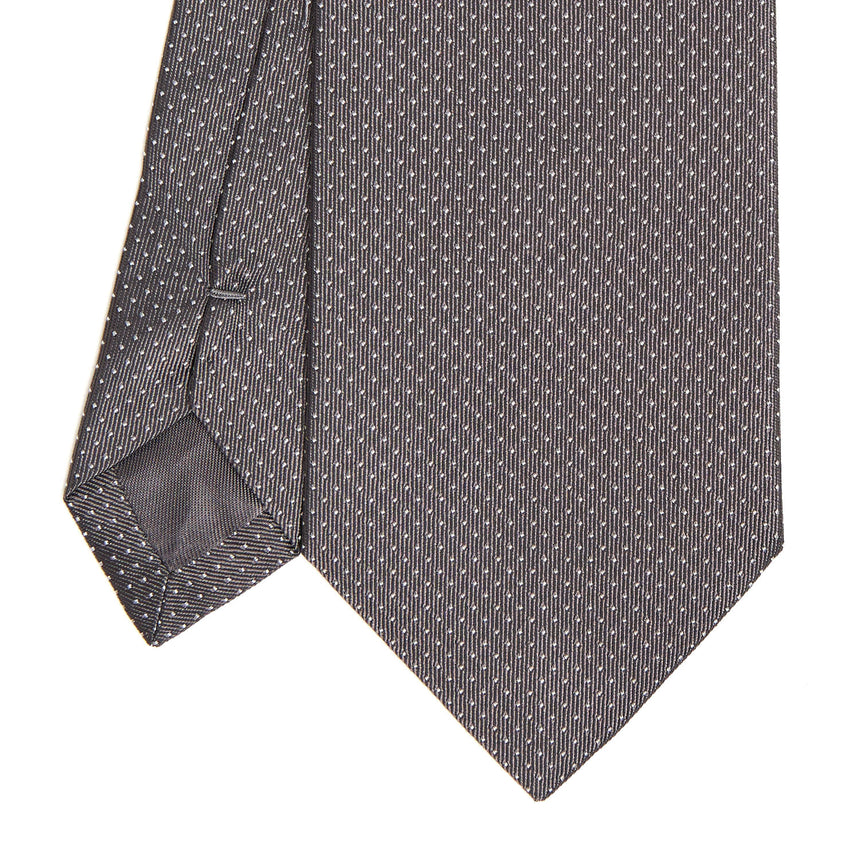 DARK GREY CEREMONIAL JACQUARD SILK TIE