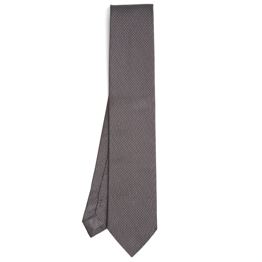 DARK GREY CEREMONIAL JACQUARD SILK TIE