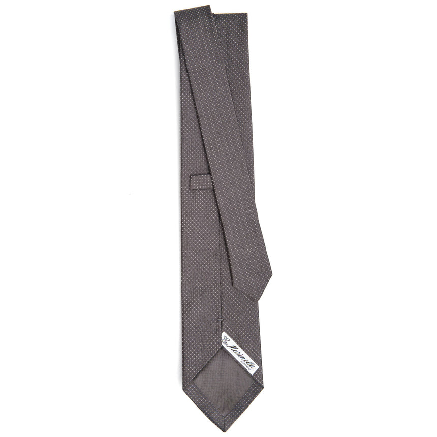 DARK GREY CEREMONIAL JACQUARD SILK TIE