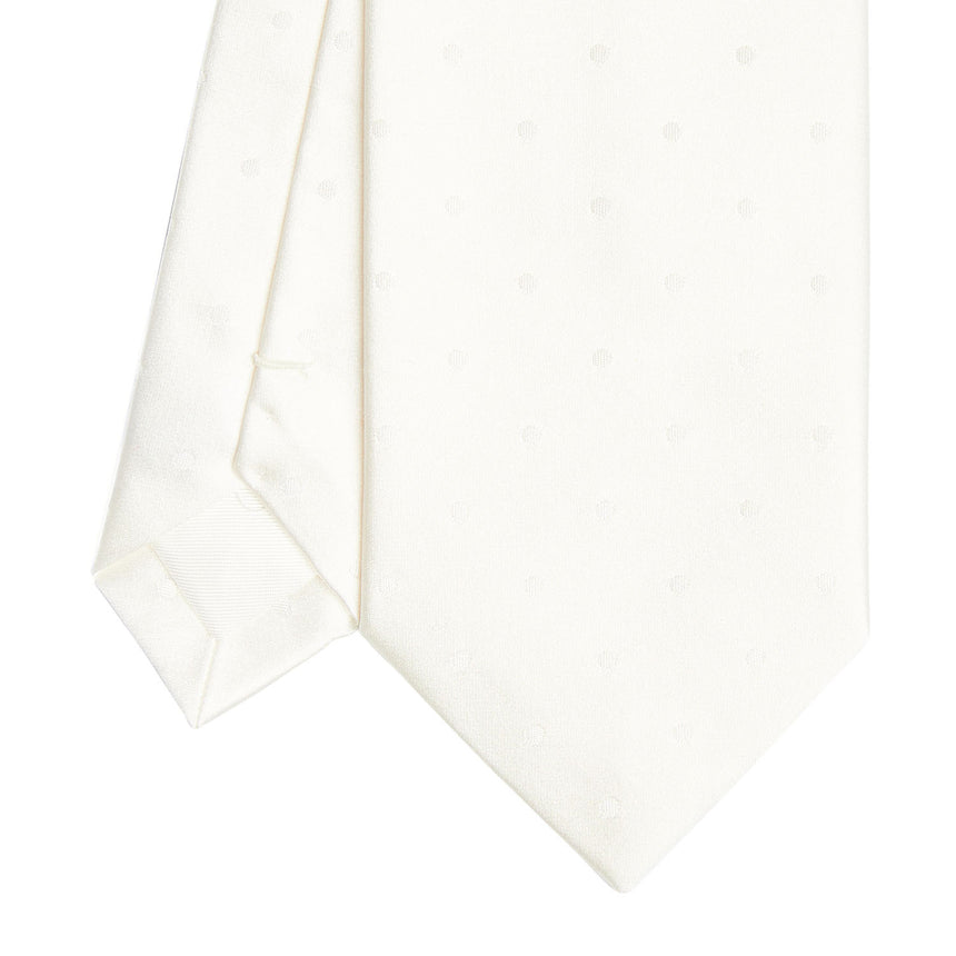 WHITE CEREMONIAL SILK SATIN TIE