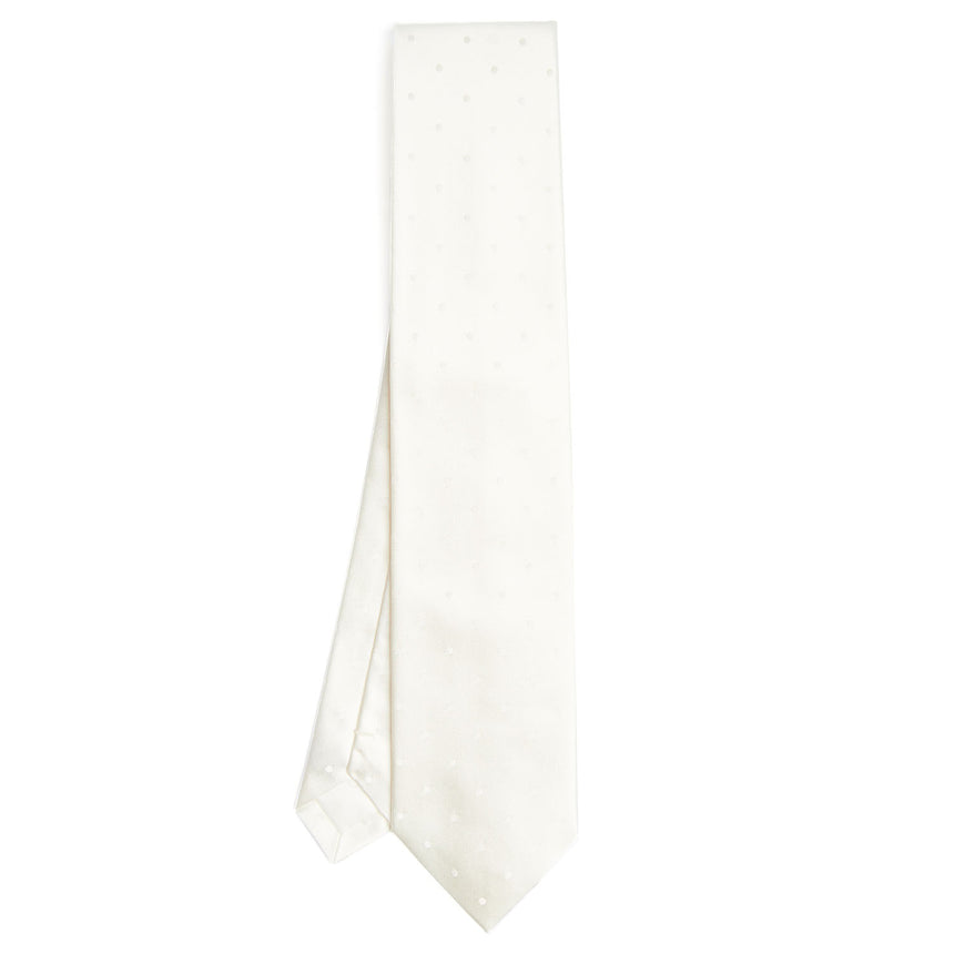 WHITE CEREMONIAL SILK SATIN TIE