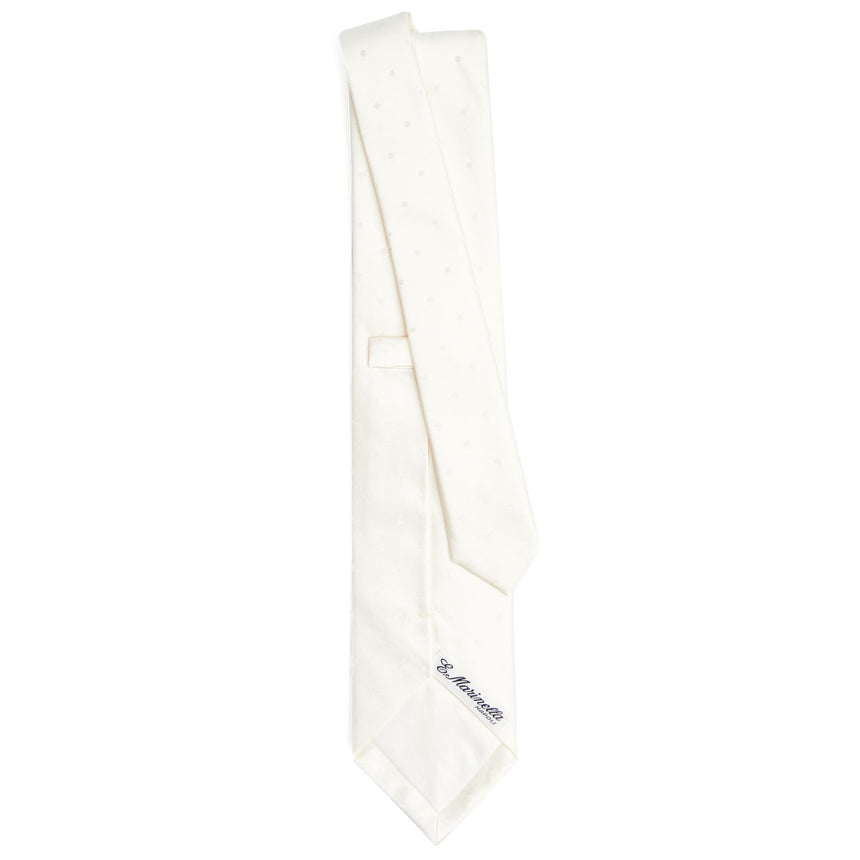 WHITE CEREMONIAL SILK SATIN TIE