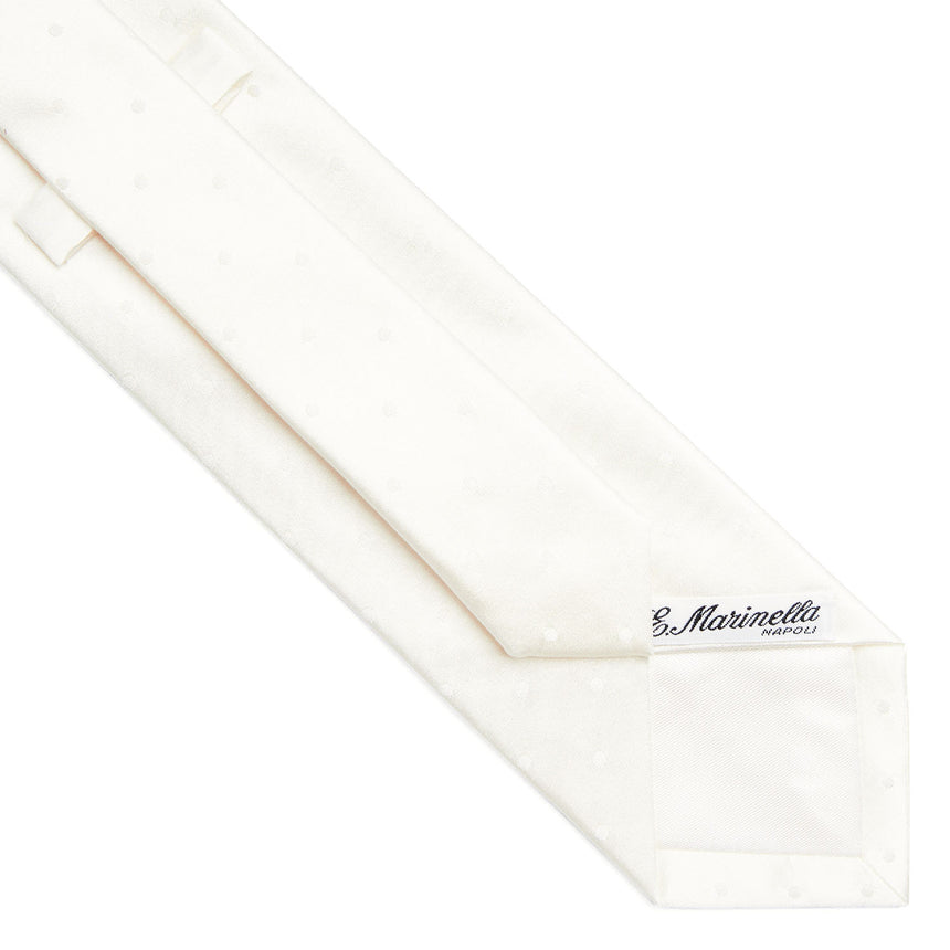 WHITE CEREMONIAL SILK SATIN TIE