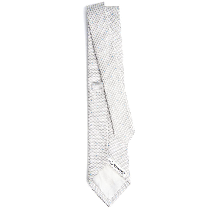 LIGHT GREY CEREMONIAL JACQUARD SILK TIE