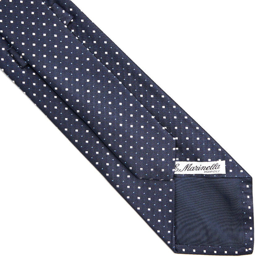 DARK BLUE CEREMONIAL SILK SATIN TIE