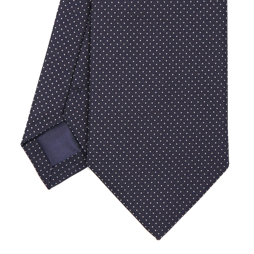 DARK BLUE CEREMONIAL JACQUARD SILK TIE