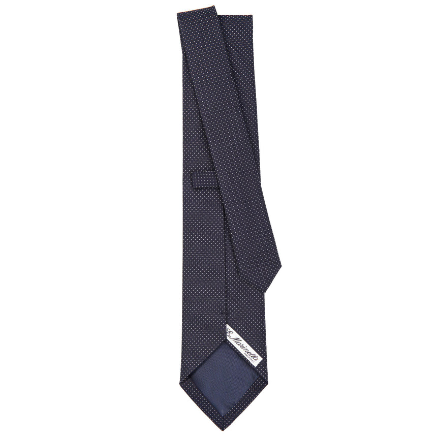 DARK BLUE CEREMONIAL JACQUARD SILK TIE