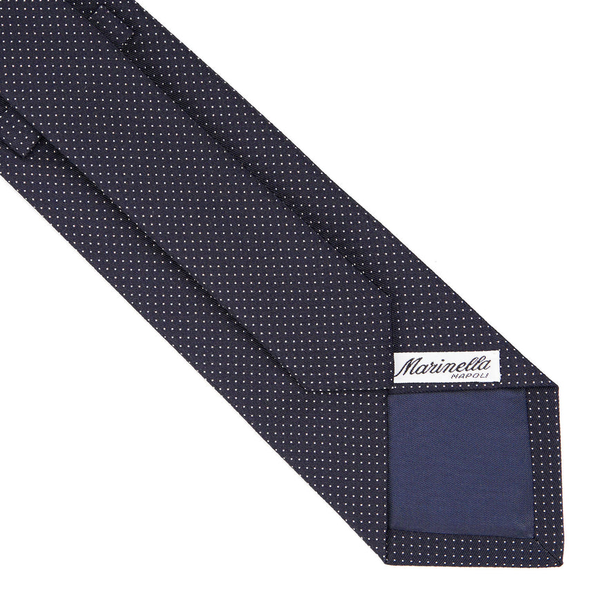 DARK BLUE CEREMONIAL JACQUARD SILK TIE