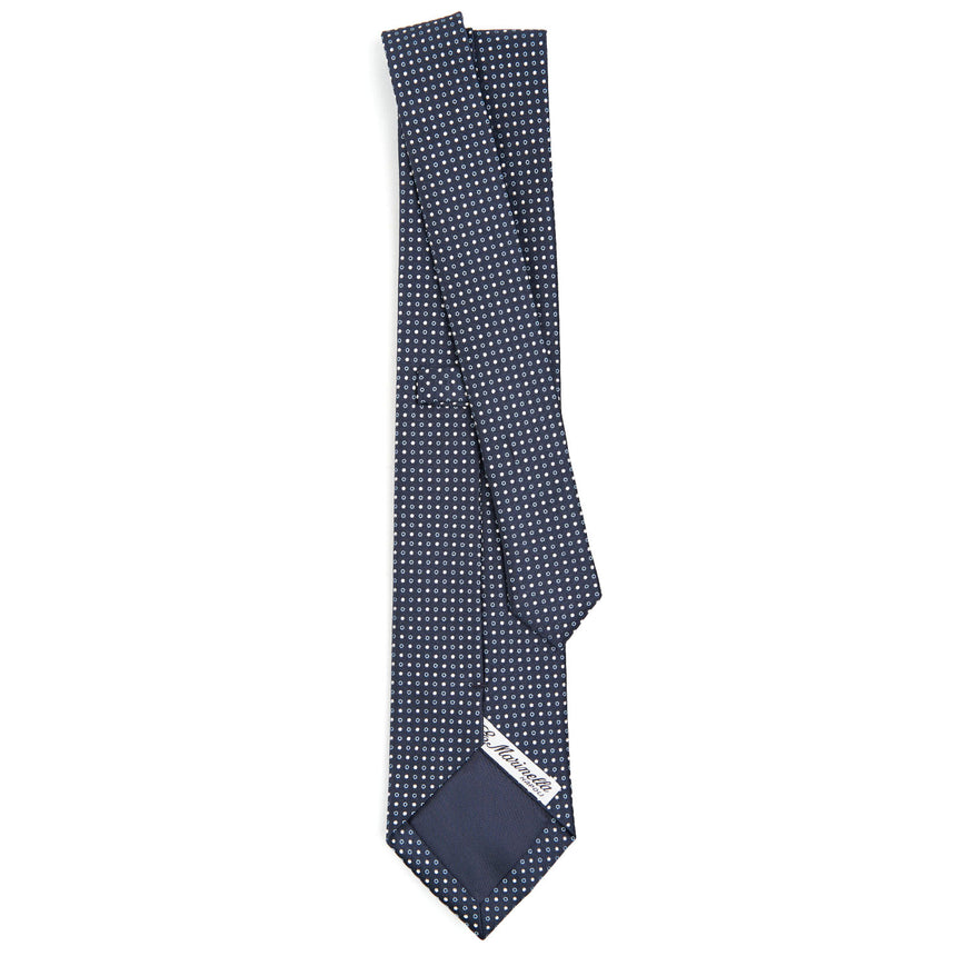 DARK BLUE CEREMONIAL SILK SATIN TIE