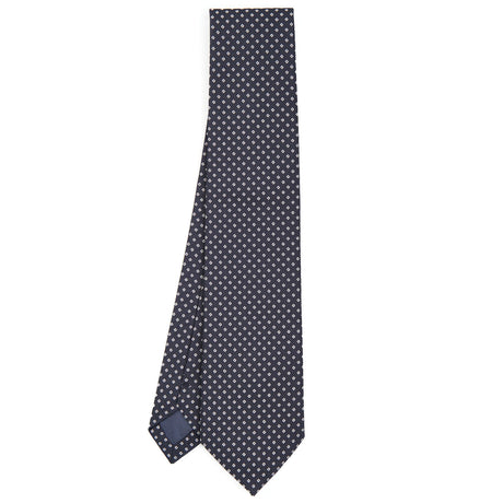 DARK BLUE CEREMONIAL JACQUARD SILK TIE