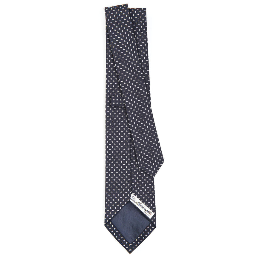 DARK BLUE CEREMONIAL JACQUARD SILK TIE