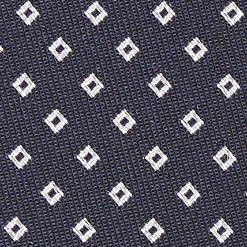 DARK BLUE CEREMONIAL JACQUARD SILK TIE