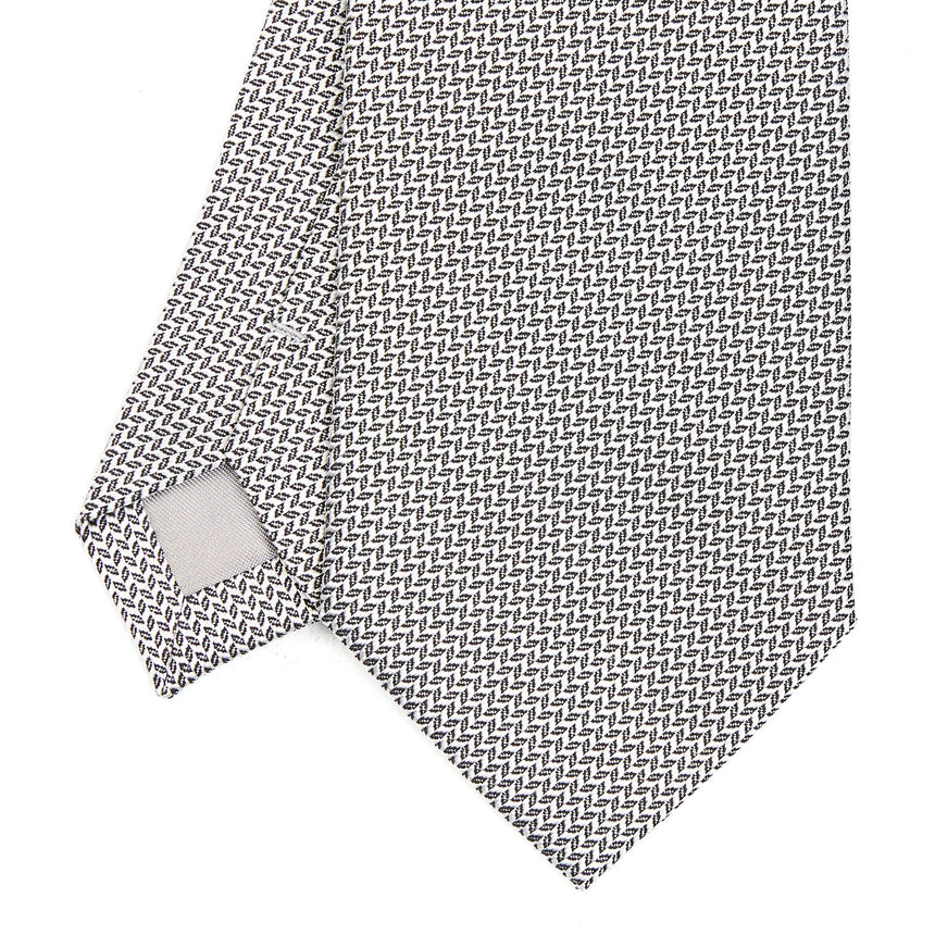 LIGHT GREY CEREMONIAL JACQUARD SILK TIE