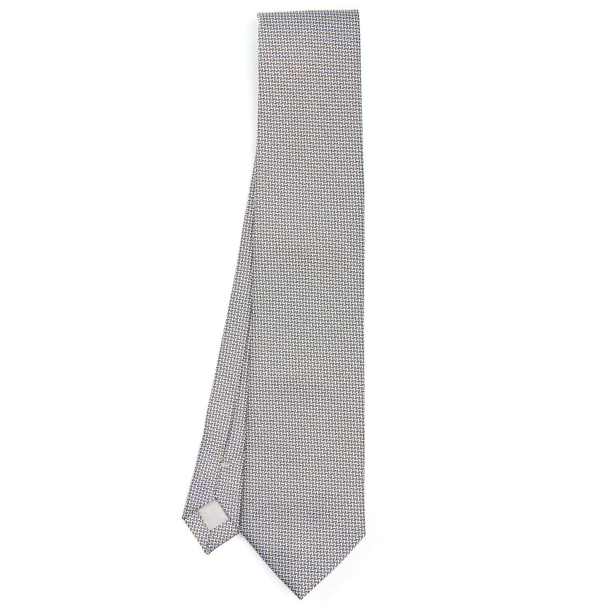 LIGHT GREY CEREMONIAL JACQUARD SILK TIE