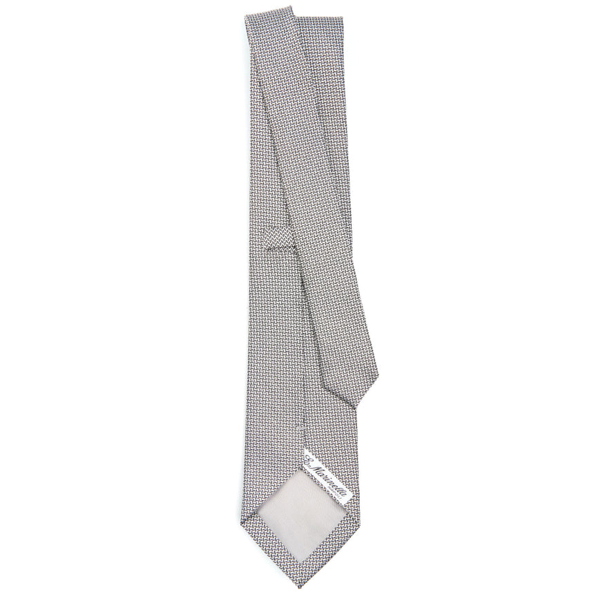 LIGHT GREY CEREMONIAL JACQUARD SILK TIE