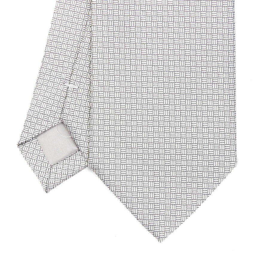 LIGHT GREY CEREMONIAL JACQUARD SILK TIE