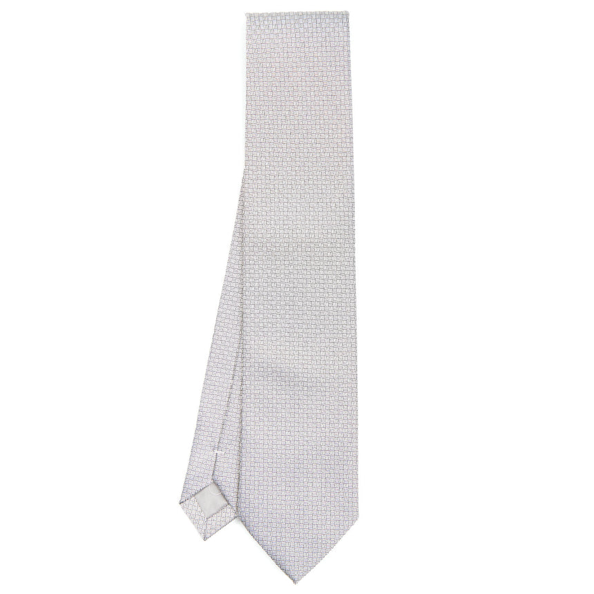 LIGHT GREY CEREMONIAL JACQUARD SILK TIE