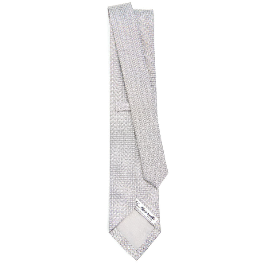 LIGHT GREY CEREMONIAL JACQUARD SILK TIE