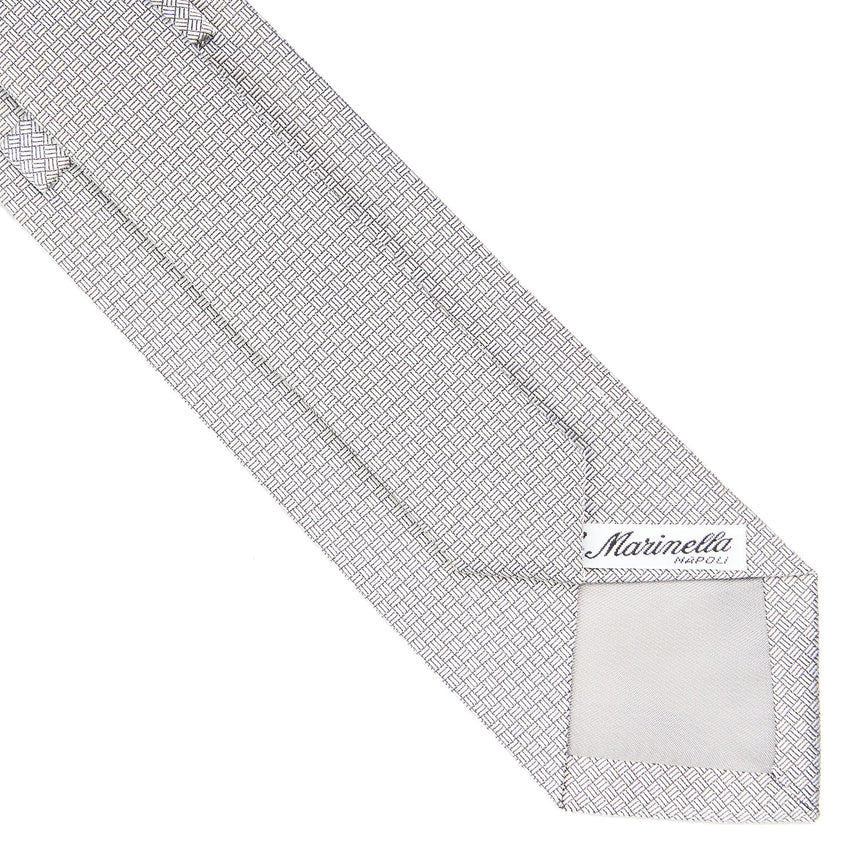 LIGHT GREY CEREMONIAL JACQUARD SILK TIE