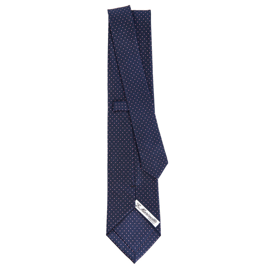 CRAVATTA SARTORIALE CLASSICA IN SETA BLU SCURO