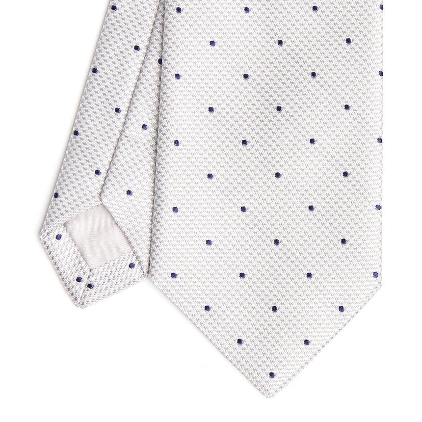 LIGHT GREY CEREMONIAL JACQUARD SILK TIE