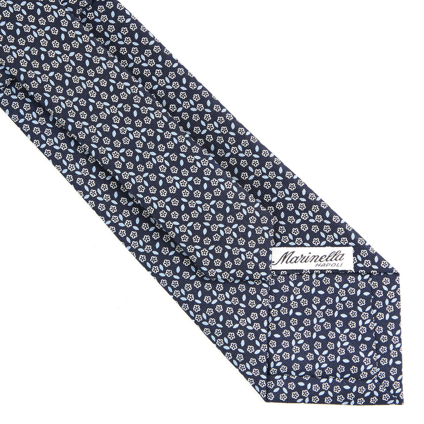 CRAVATTA SARTORIALE CLASSICA IN SETA BLU SCURO