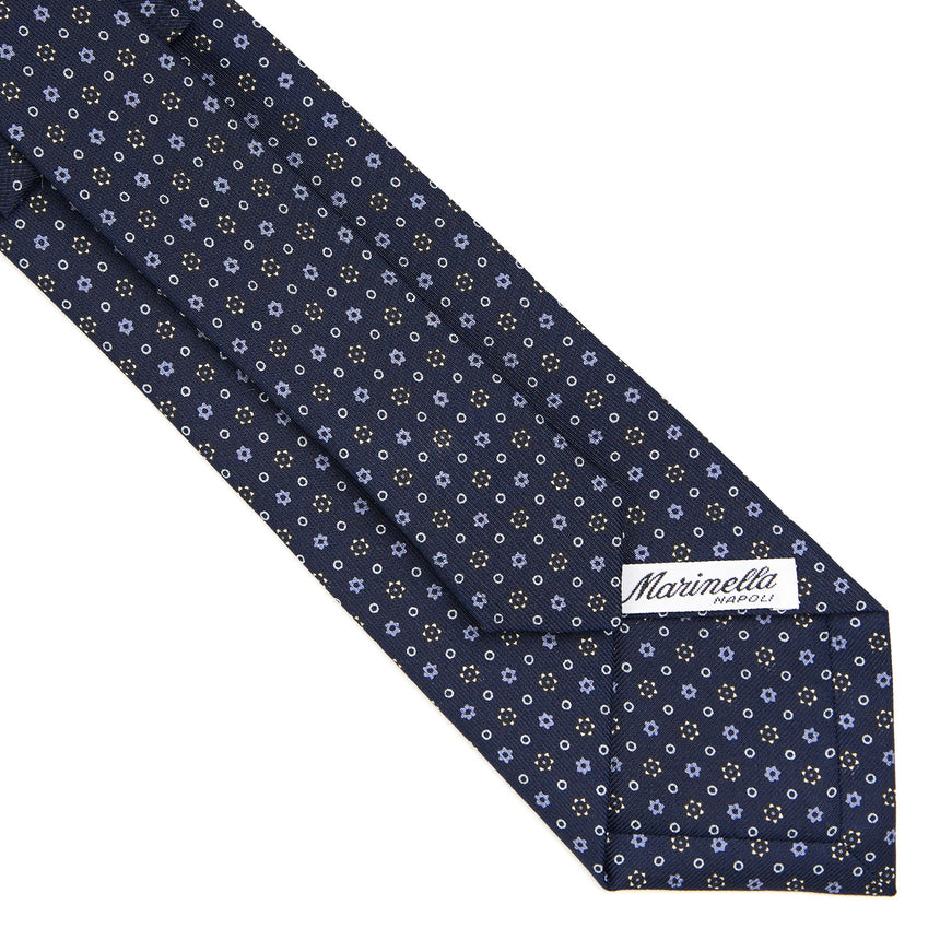 CRAVATTA SARTORIALE CLASSICA IN SETA BLU SCURO