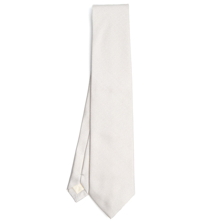 WHITE SARTORIAL JACQUARD SILK TIE