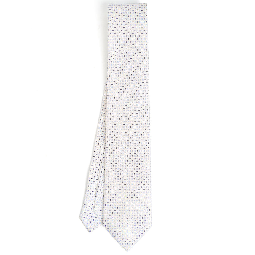 WHITE EXTRA LONG SARTORIAL SILK TIE