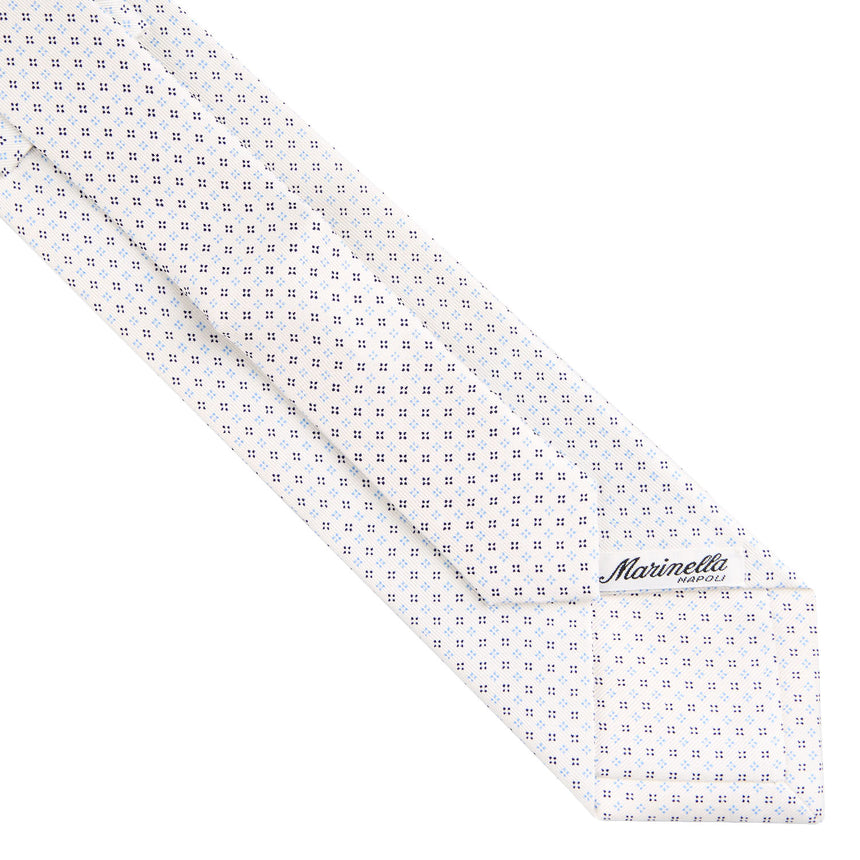 WHITE EXTRA LONG SARTORIAL SILK TIE