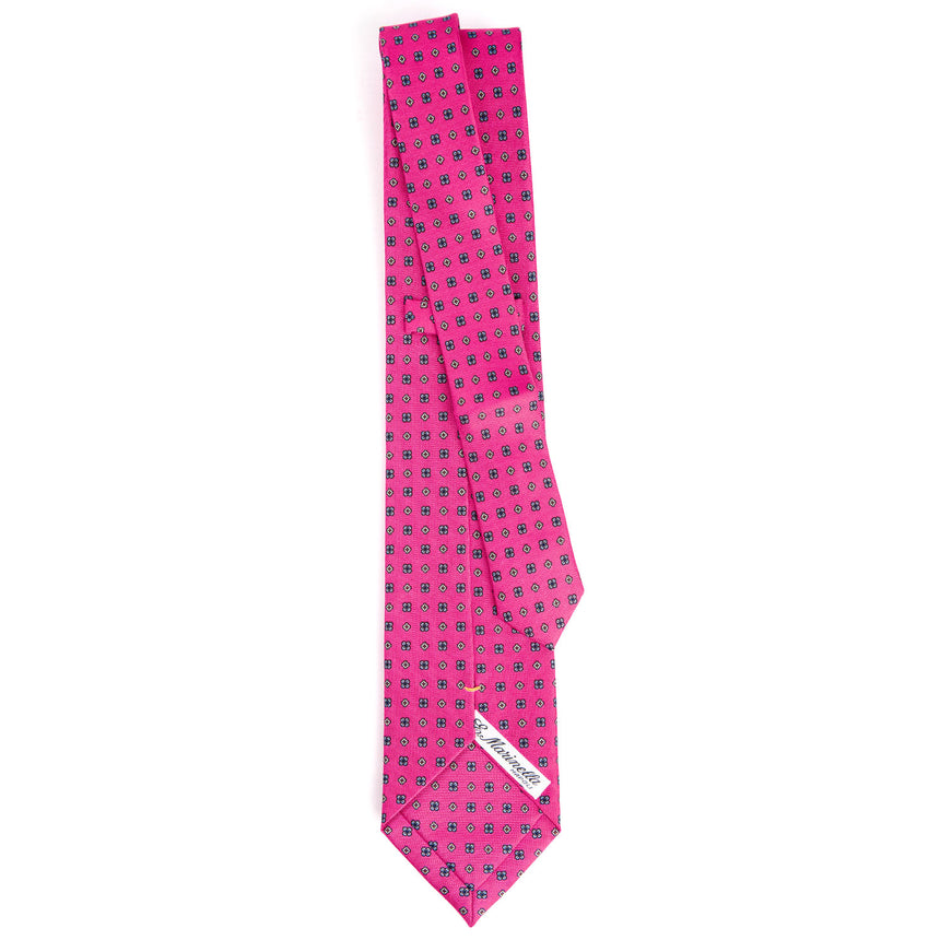 CRAVATTA SARTORIALE EXTRA LONG IN SETA FUCSIA