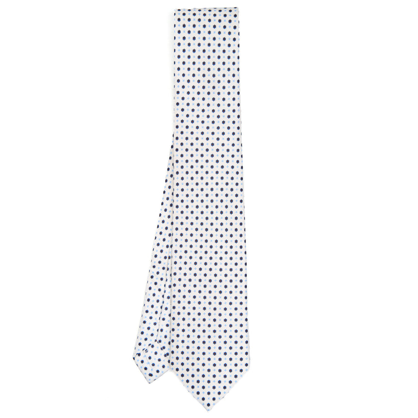 WHITE EXTRA LONG SARTORIAL SILK TIE