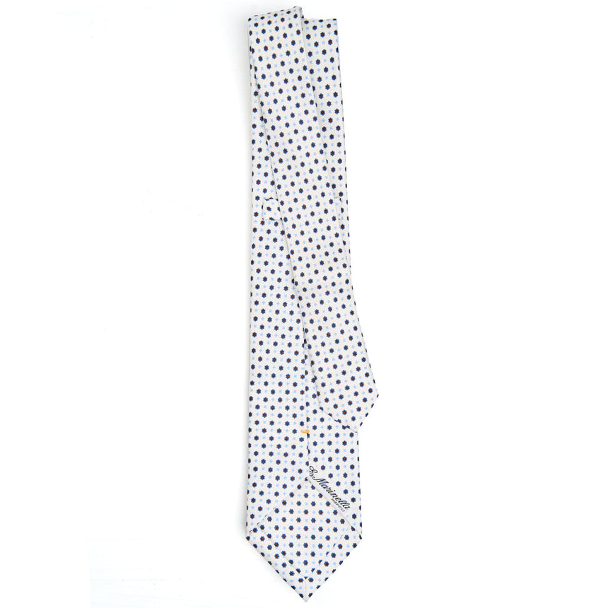 WHITE EXTRA LONG SARTORIAL SILK TIE