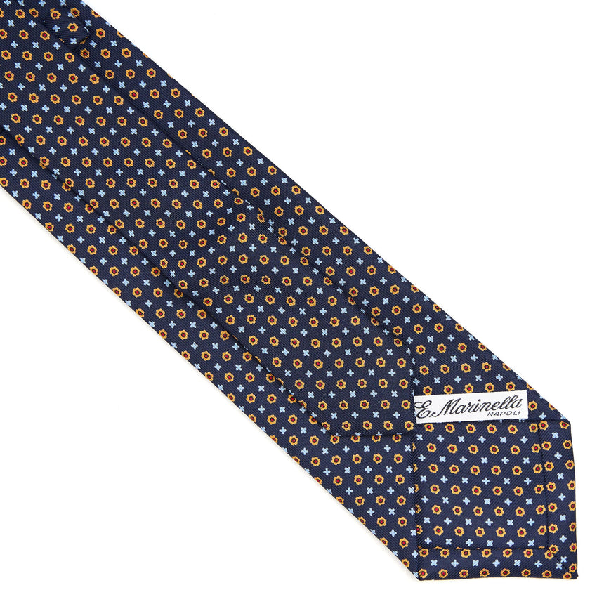 CRAVATTA SARTORIALE EXTRA LONG IN SETA BLU SCURO