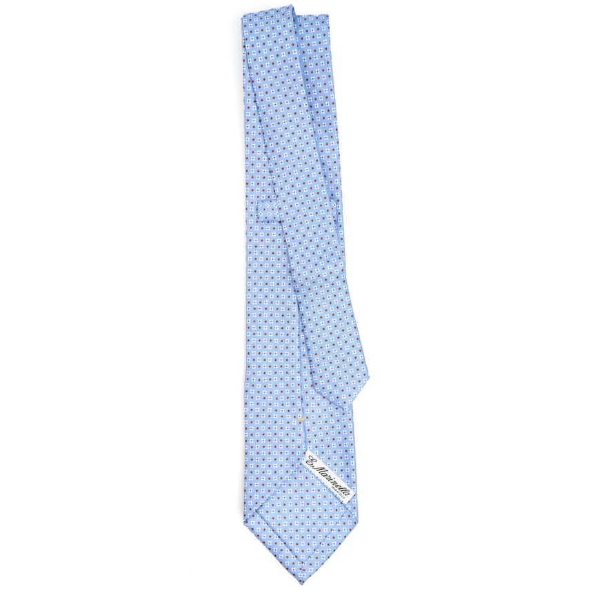 CRAVATTA SARTORIALE EXTRA LONG IN SETA AZZURRA