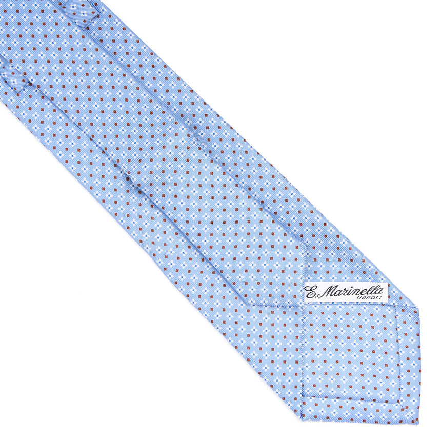 CRAVATTA SARTORIALE EXTRA LONG IN SETA AZZURRA