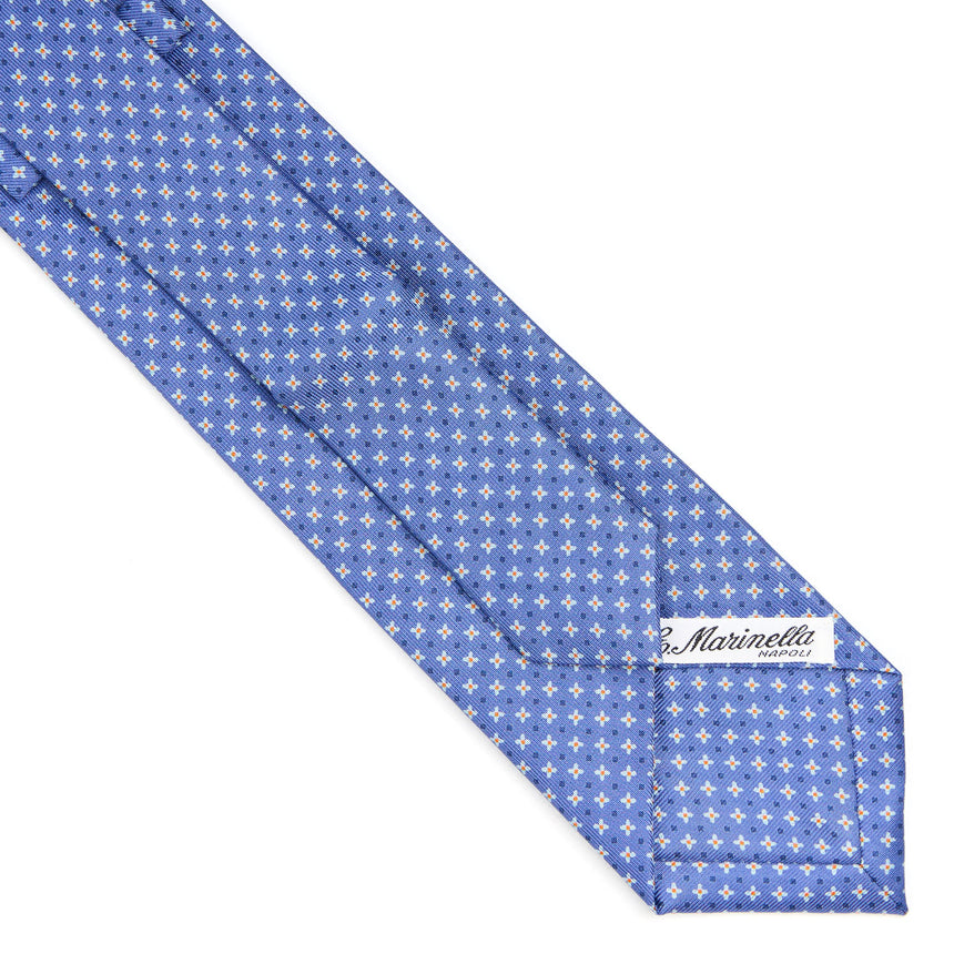 CRAVATTA SARTORIALE EXTRA LONG IN SETA AZZURRO POLVERE