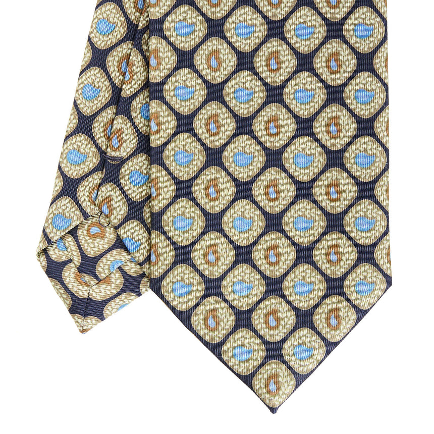 DARK BLUE HERITAGE COLLECTION SILK TIE