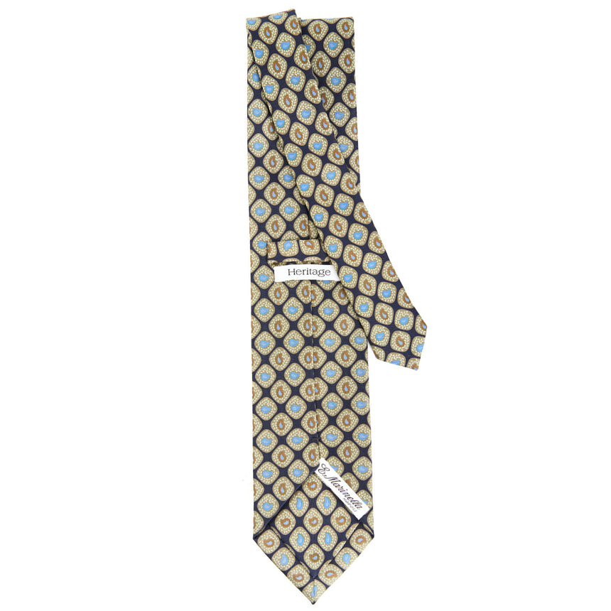 DARK BLUE HERITAGE COLLECTION SILK TIE