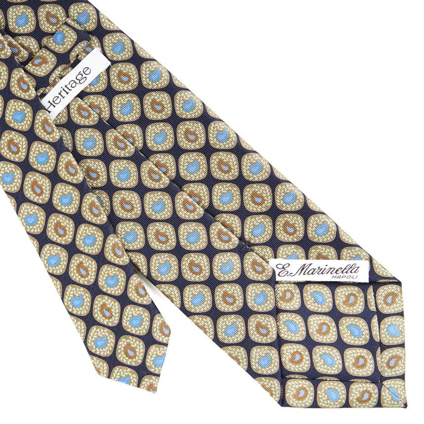 DARK BLUE HERITAGE COLLECTION SILK TIE