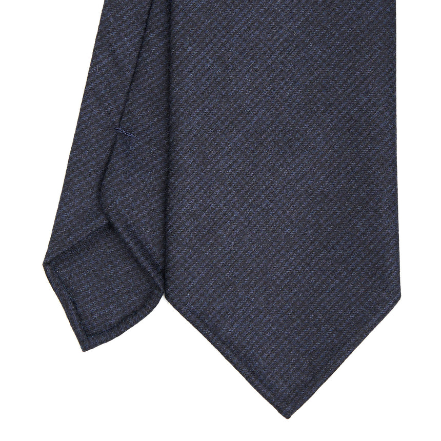 DARK BLUE CLASSIC UNLINED WOOL TIE