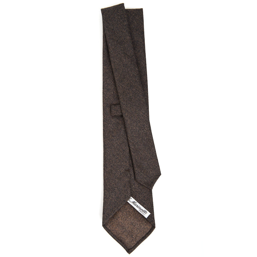 DARK BROWN CLASSIC UNLINED WOOL TIE