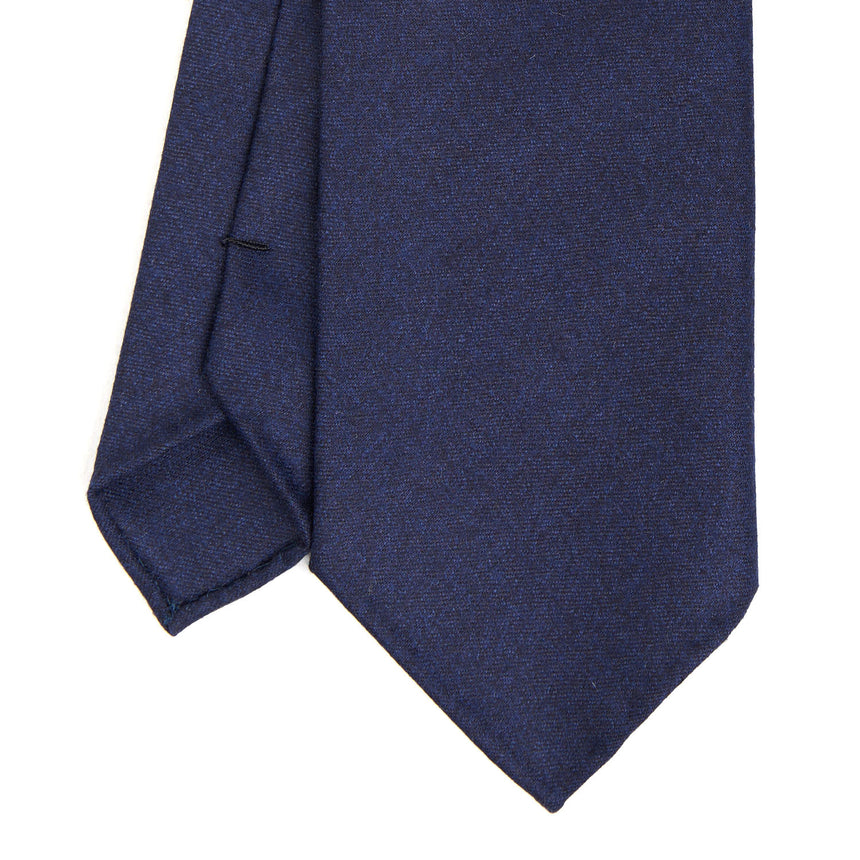 DARK BLUE CLASSIC UNLINED WOOL TIE