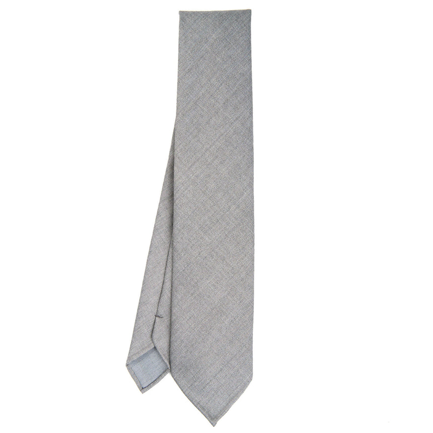 LIGHT GREY CLASSIC UNLINED WOOL TIE