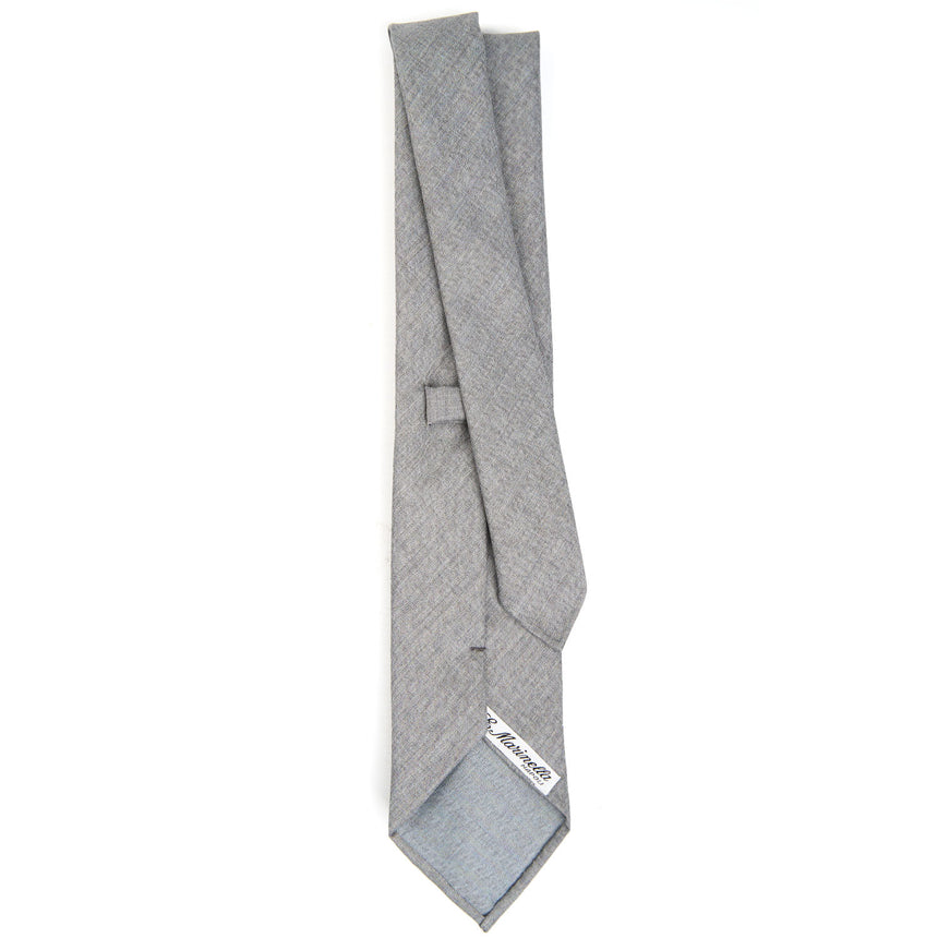 LIGHT GREY CLASSIC UNLINED WOOL TIE