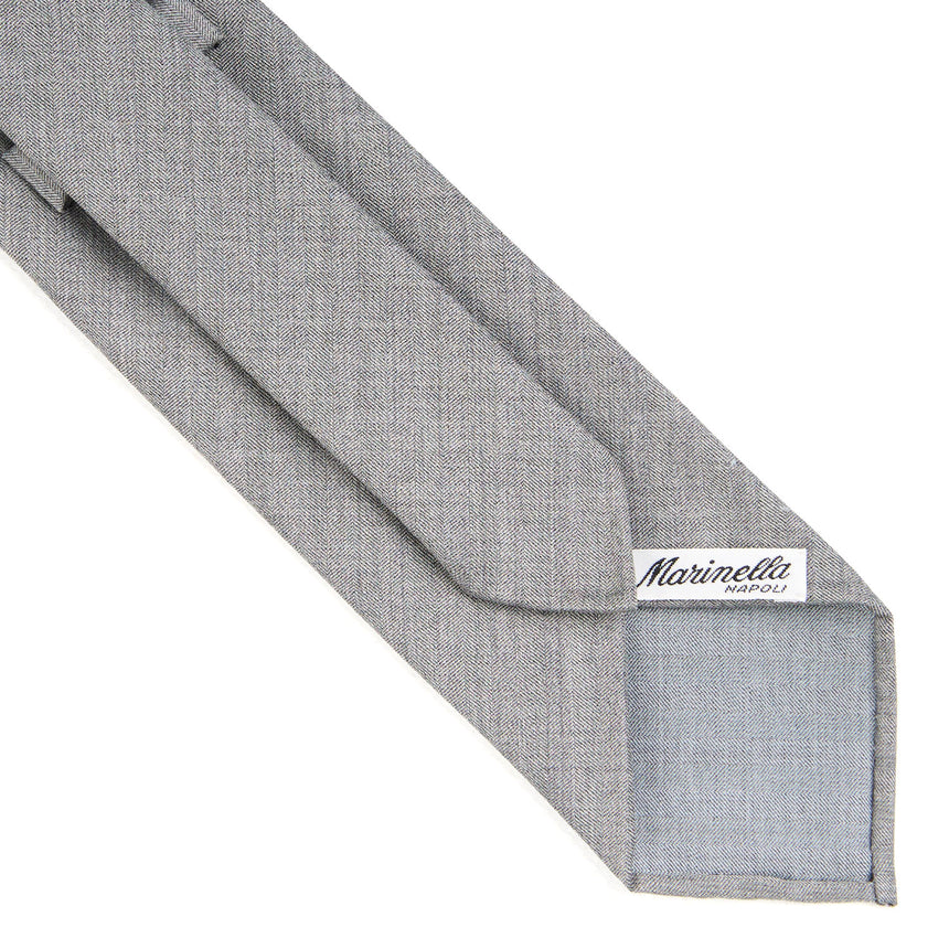 LIGHT GREY CLASSIC UNLINED WOOL TIE