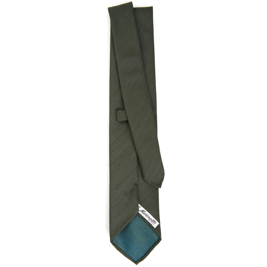 DARK GREEN CLASSIC UNLINED WOOL TIE