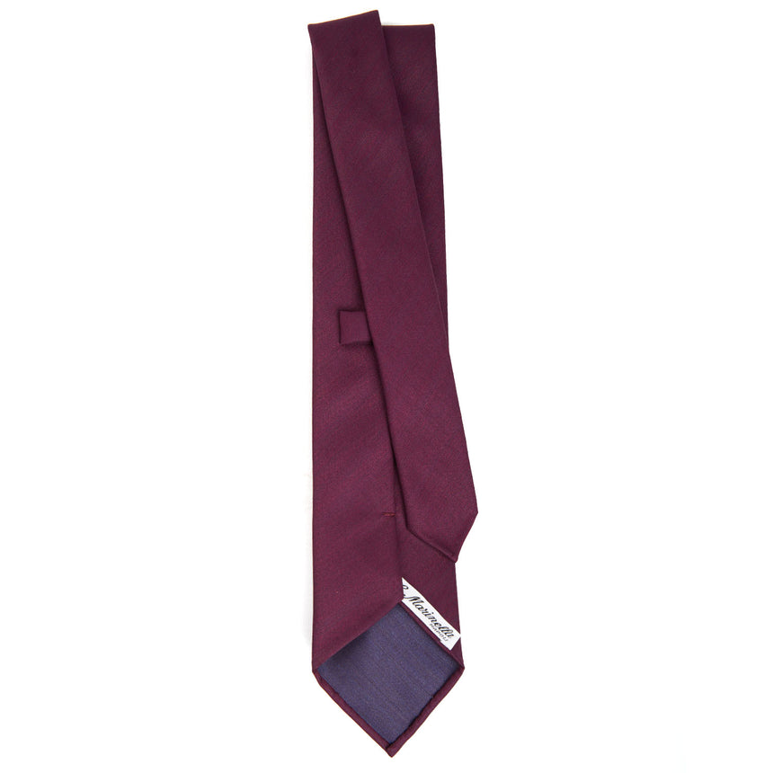 BURGUNDY VIOLET CLASSIC UNLINED WOOL TIE