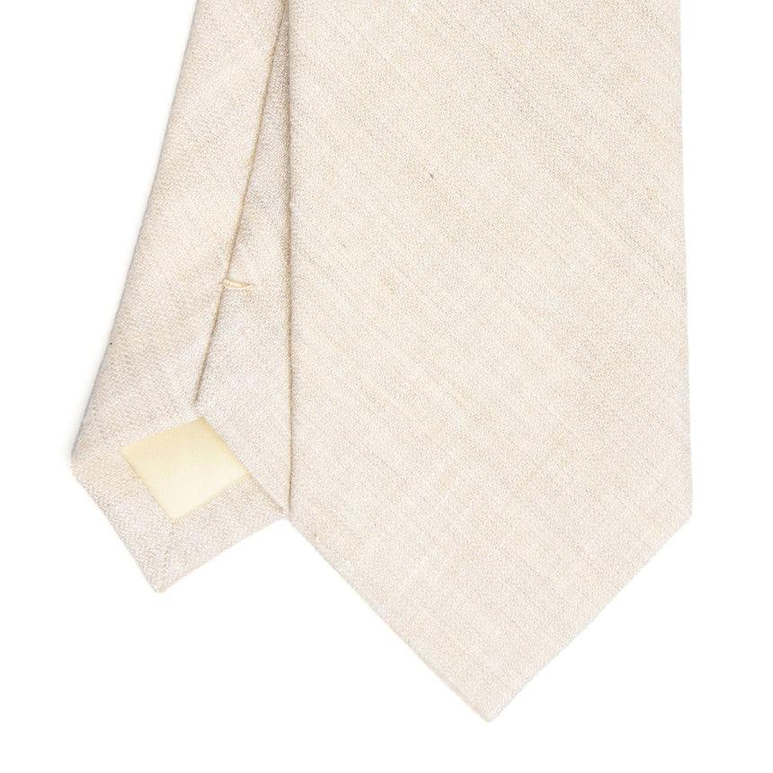 BEIGE SARTORIAL LINEN AND COTTON TIE