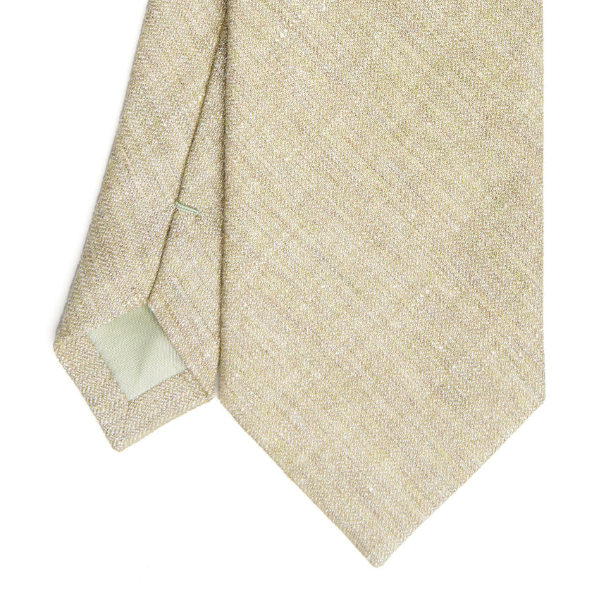 LIGHT GREEN SARTORIAL LINEN AND COTTON TIE